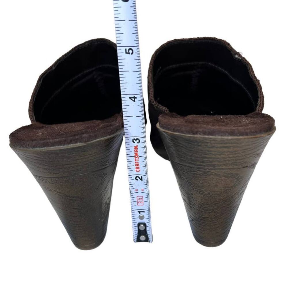 Sonoma Juliette Brown Suede Leather Slip On Mules Clogs Shoes Sz 9.5M - Picture 12 of 13